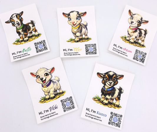 5 Goat Stickers 